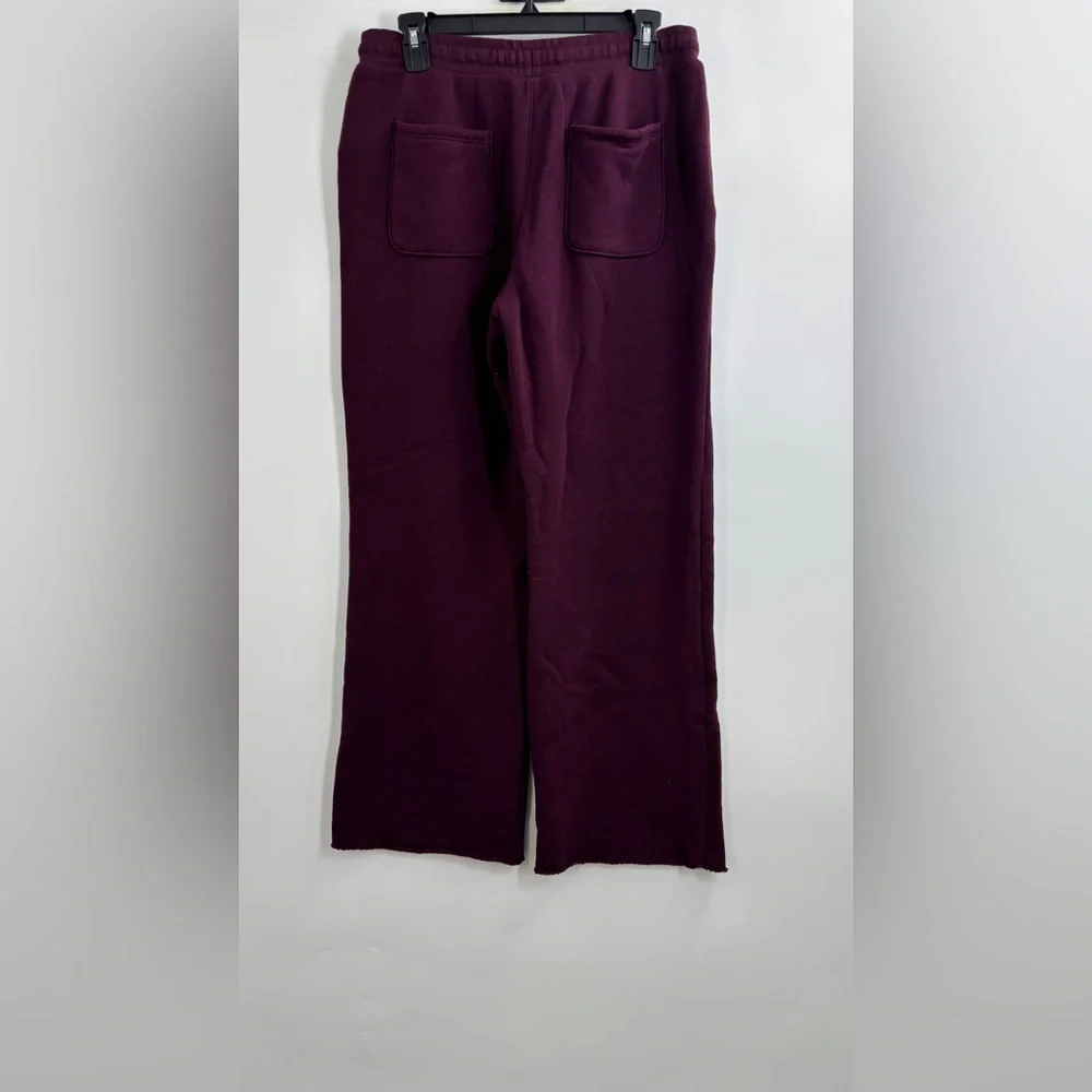 J.Crew Heritage terry wide-leg sweatpant Forest Cherry
